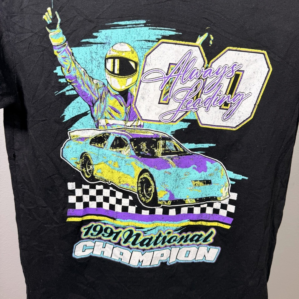 Always Leading 1991 National Champion T Shirt Mens Medium Black Brisco Brands